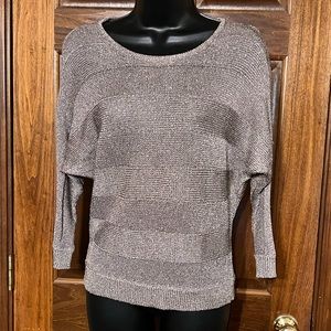 inc international concepts 3/4 sleeve metallic sweater